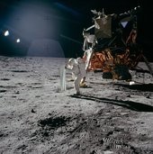 Europeans in Apollo: First flag on the Moon?